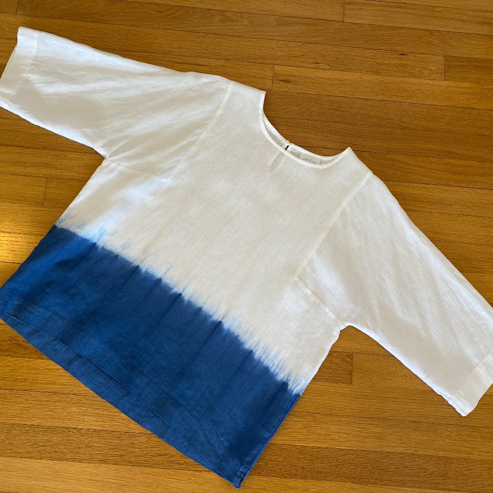 Purejill Linen 3/4 Sleeve Top S
